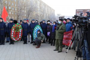 Открытие мемориала "Чёрный тюльпан" в Астрахани