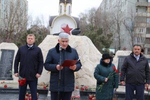 Астраханские поисковики приняли участие в организации и проведении митинга, посвященного 32-й годовщине окончания войны в Афганистане