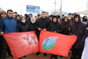 Астраханские поисковики приняли участие в организации и проведении митинга, посвященного 32-й годовщине окончания войны в Афганистане