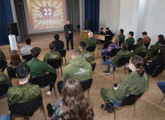 Астраханские патриоты организовали и провели тематическое мероприятие «Российский воин бережёт родной страны покой и славу», посвященное Дню защитника Отечества