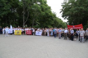 В Братском саду города Астрахани состоялось патриотическое мероприятие "Линейка памяти и скорби", посвященное 80-й годовщине начала Великой Отечественной войны