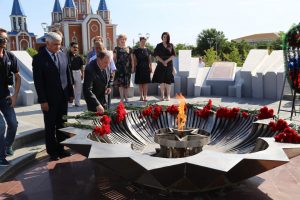 Церемония захоронения красноармейца Бочарникова Ивана Сергеевича в г.Камызяк