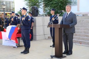 Церемония захоронения красноармейца Бочарникова Ивана Сергеевича в г.Камызяк