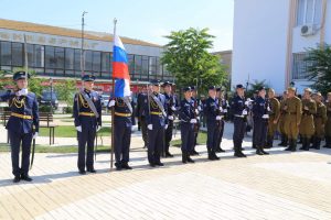 Церемония захоронения красноармейца Бочарникова Ивана Сергеевича в г.Камызяк