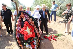 Церемония захоронения красноармейца Бочарникова Ивана Сергеевича в г.Камызяк