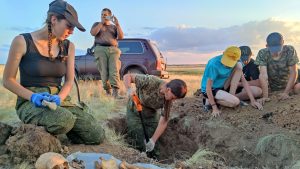 Астраханцы на межрегиональной поисковой экспедиции, проводимой на территории Светлоярского района Волгоградской области