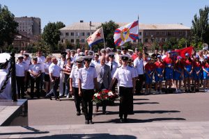 Астраханские патриоты на праздновании Дня Военно-Морского Флота России