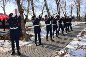 Астраханские патриоты простились с красноармейцем Некрасовым Сергеем Никифоровичем, 1919 г.р., погибшим в годы ВОВ в Смоленской области