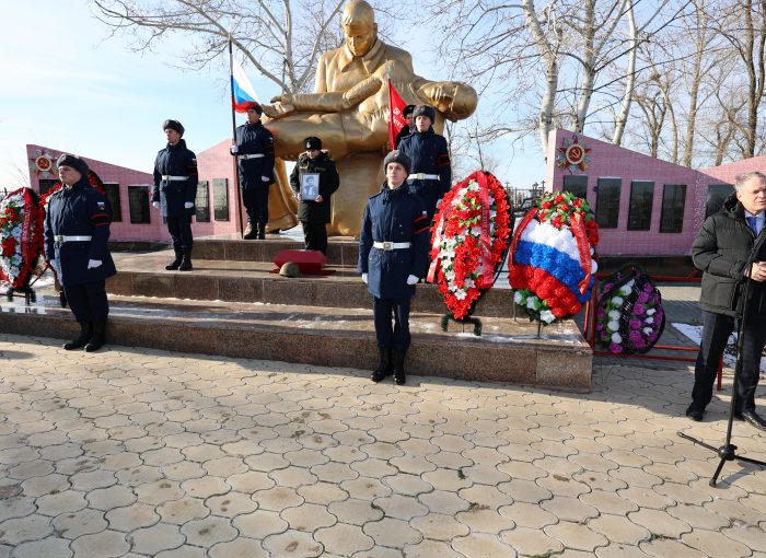 Астраханские патриоты простились с красноармейцем Некрасовым Сергеем Никифоровичем, 1919 г.р., погибшим в годы ВОВ в Смоленской области