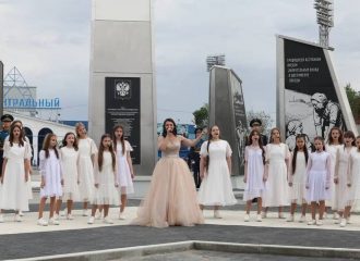 Астраханские патриоты приняли участие в торжественном открытии стелы трудовой доблести
